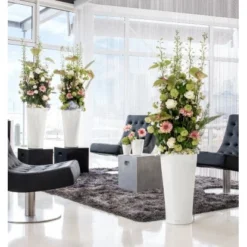 Lechuza Pflanzsäule Delta Premium 40 Cm X 40 Cm X 75 Cm Weiß Hochglanz -Günstiges Heissner Geschäft 261769 4186 5