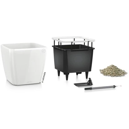 Lechuza Pflanzgefäß Quadro Premium LS 50 Cm X 50 Cm X 47 CmWeiß Hochglanz 4 Lechuza Pflanzgefäß Quadro Premium LS 50 Cm X 50 Cm X 47 CmWeiß Hochglanz – Bild 2