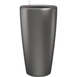 Lechuza Pflanzgefäß Rondo Premium Ø 40 Cm X 75 Cm Anthrazit Metallic