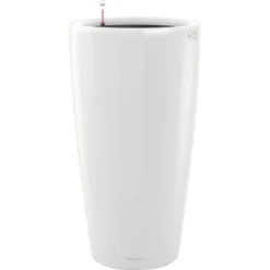 Lechuza Pflanzgefäß Rondo Premium Ø 40 Cm X 75 Cm Weiß Hochglanz