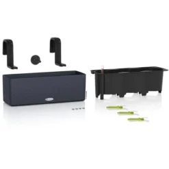 Lechuza Pflanzgefäß Cube Color Triple 40 Cm X 14 Cm X 14 Cm Schiefergrau -Günstiges Heissner Geschäft 262642 4186 2