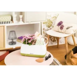 Lechuza Pflanzgefäß Yula Pflanztasche 38 Cm X 17 Cm X 33 Cm Weiß-Grün -Günstiges Heissner Geschäft 262798 4186 4