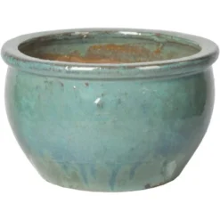 M Collections Pflanztopf Glasiert Bavaria Ø 47 Cm X 28 Cm Celadon