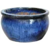 M Collections Pflanztopf Glasiert Bavaria Ø 25 Cm X 17 Cm Blau -Günstiges Heissner Geschäft 2743003 4635 S 01