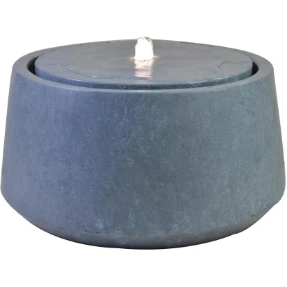 Brunnen Mit LED Beleuchtung Aus Polyresin Rund Zement Ø 50 Cm X 25 Cm 3 Brunnen Mit LED Beleuchtung Aus Polyresin Rund Zement Ø 50 Cm X 25 Cm