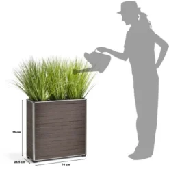 Gartenfreude Pflanzkübel WPC 74 Cm X 25,5 Cm X 75 Cm Braun -Günstiges Heissner Geschäft 320910 4655 42510839040994