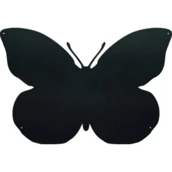 KalaMitica Metallplatte Schmetterlings-Form 56 Cm X 38 Cm Anthrazit
