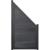 GroJaViento Zaunelement Steingrau Co-extrudiert 90x180/90 Cm Rahmen: Anthrazit -Günstiges Heissner Geschäft 353040 210717243100100