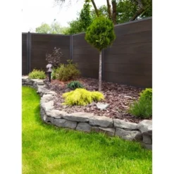 GroJaViento Zaunelement Walnuss Co-extrudiert 180 X 180 CmRahmen: Anthrazit -Günstiges Heissner Geschäft 353064 210717241100200 2