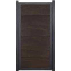 GroJaViento Zaunelement Walnuss Co-extrudiert 90x180 Cm Rahmen: Anthrazit DB703