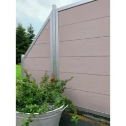 GroJaViento Zaunelement Bi-Color Sand 180 X 180 Cm Rahmen: Silber -Günstiges Heissner Geschäft 353121 210717241100400 3