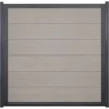 GroJaViento Zaunelement Bi-Color Sand 180 X 180 Cm Rahmen: Anthrazit