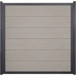 GroJaViento Zaunelement Bi-Color Sand 180 X 180 Cm Rahmen: Anthrazit