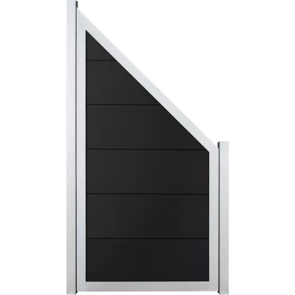 GroJaViento Zaunelement Anthrazitgrau 90x180/90 Cm Rahmen: Silber 3 GroJaViento Zaunelement Anthrazitgrau 90x180/90 Cm Rahmen: Silber