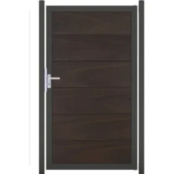 GroJaViento Zauntor Walnuss Co-extrudiert 100x180 Cm Rahmen: Anthrazit DB703