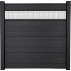 GroJa Steckzaun Solid Lochblech-Designeinsatz 30 Cm 180x180x1,9 Cm Anthrazit