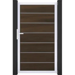 GroJaSolid Grande Premium Tor Walnuss Co-extrudiert 100x180 Cm Rahmen EV1