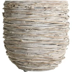 Pflanztopf Rund Ø 25 Cm X 25 Cm Waschweiß Creeper