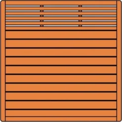 Sichtschutzzaun-Element Verbena Honig-Anthrazit 180 Cm X 180 Cm M. Ausschnitt -Günstiges Heissner Geschäft 3736 Zaunelement Verbena 1 1