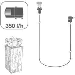 Ubbink Acqua Arte Wasserspiel Nashville Mit LED-Beleuchtung H 51 X 24 X 24 Cm -Günstiges Heissner Geschäft 374507 3411 1