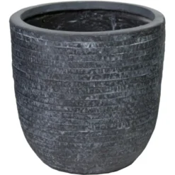 M Collections Pflanztopf Egg Pot Ø 27 Cm X 26 Cm Graphit