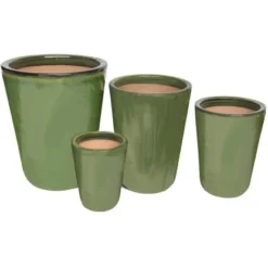 Vase Aus Keramik Ø 38 Cm Grün Glasiert -Günstiges Heissner Geschäft 395845 1316 2 2