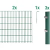 Metallzaun Grund-Set Doppelstabmatte Verz. Grün Beschichtet 2 X 2 M X 0,8 M 1 Metallzaun Grund-Set Doppelstabmatte Verz. Grün Beschichtet 2 X 2 M X 0,8 M -Günstiges Heissner Geschäft 4004338642549 2218 1