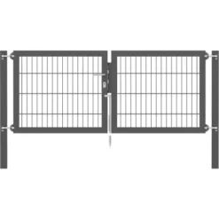 Doppeltor Flexo Plus 200 Cm X 80 Cm Pfosten 80 Cm X 80 Cm Anthrazit