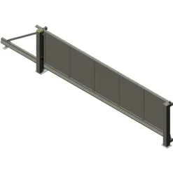 Alberts Schiebetor Mosaik Glattblech 500 Cm X 160 Cm Links Anthrazit