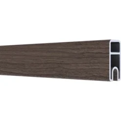 Osmo Alu-Fence Juel Abschlussprofil 184 Cm X 4,1 Cm X 1,9 Cm Graubraun