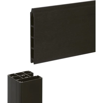 WPC Zaunpaneele 3 Stück 177 Cm X 15 Cm X 2,1 Cm Anthrazit 4 WPC Zaunpaneele 3 Stück 177 Cm X 15 Cm X 2,1 Cm Anthrazit – Bild 2