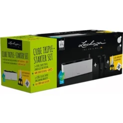 Lechuza Pflanz-Starterset Cube Color Triple 15 X 15 X 40,5 Cm Weiß -Günstiges Heissner Geschäft 4008789136794 4186 S 01