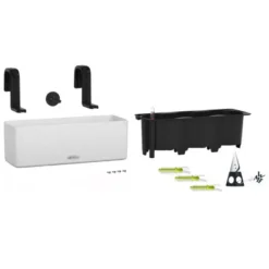 Lechuza Pflanz-Starterset Cube Color Triple 15 X 15 X 40,5 Cm Weiß -Günstiges Heissner Geschäft 4008789136794 4186 S 03