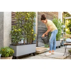 Lechuza Pflanzgefäß Trio Stone 40 Steingrau 130 Cm X 42 Cm -Günstiges Heissner Geschäft 4008789150554 4186 3