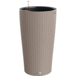 Lechuza Pflanzsäule Cilindro Cottage Sandbraun Ø 23 Cm Mit Erdbewässerungssystem