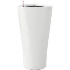 Lechuza Pflanzgefäß Delta Premium Ø 30 Cm X 56 Cm Weiß Hochglanz