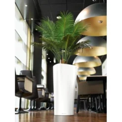 Lechuza Pflanzgefäß Delta Premium Ø 30 Cm X 56 Cm Weiß Hochglanz -Günstiges Heissner Geschäft 4008789155009 4186 7