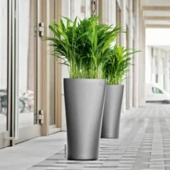 Lechuza Pflanzgefäß Delta Premium Ø 30 Cm X 56 Cm Anthrazit Metallic -Günstiges Heissner Geschäft 4008789155030 4186 3