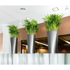 Lechuza Pflanzgefäß Delta Premium Ø 30 Cm X 56 Cm Anthrazit Metallic -Günstiges Heissner Geschäft 4008789155030 4186 4