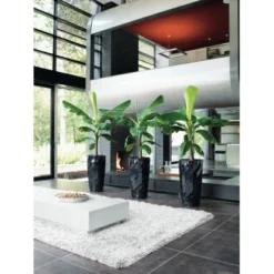 Lechuza Pflanzsäule Diamante Premium Schwarz Hochglanz Ø 40 Cm Bewässerungssys. -Günstiges Heissner Geschäft 4008789157096 4186 04