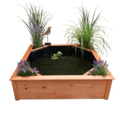 Promadino Hochteich Mit 4 Pflanzzonen Inkl. Solarpumpe (LxBxH) 144 X 144 X 40 Cm