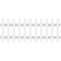 Gartenzaun Element Longlife Cara Weiß Gerade 180 Cm X 70 Cm