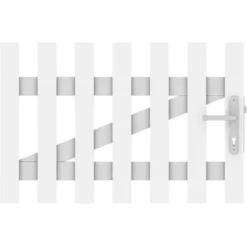 Gartenzaun Tor Longlife Cara Weiß Gerade Rechts 106 Cm X 70 Cm