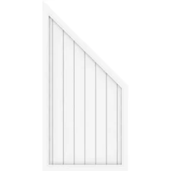 Sichtschutzzaun Anschlusselement Longlife Riva Weiß 90 X 180/90 Cm