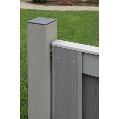 Zaun Zubehör Pfosten WPC Grau Mit Metallkern 8 Cm X 8 Cm X 100 Cm 4 Zaun Zubehör Pfosten WPC Grau Mit Metallkern 8 Cm X 8 Cm X 100 Cm – Bild 2