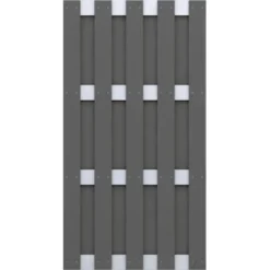 Sichtschutzzaun Element Jumbo WPC Anthrazit-Aluminium 95 Cm X 179 Cm