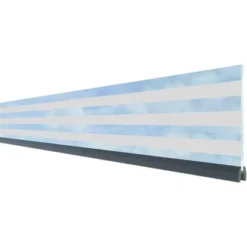 Zaun Zubehör Dekorprofil-Set System Glas/Delta Flach 15 Cm