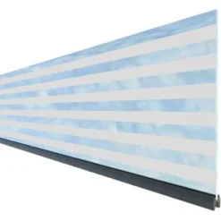 Zaun Zubehör Dekorprofil-Set System Glas/Delta Hoch 30 Cm