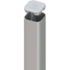 Zaun Zubehör Metallpfosten Silber Erdverbau 7 Cm X 7 Cm X 150 Cm