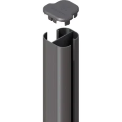 Zaun Zubehör Eckpfosten System Basic Anthrazit Erdverbau 150 Cm